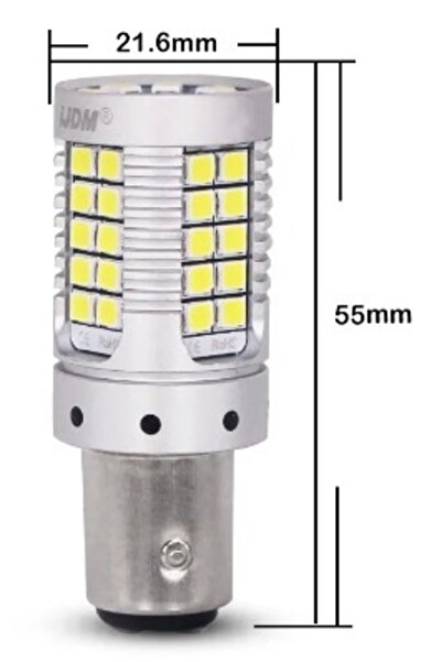 Ruan Set of 2 Canbus Reverse Light Bulbs 1156 White 2000 Lm 21W/bulb T15