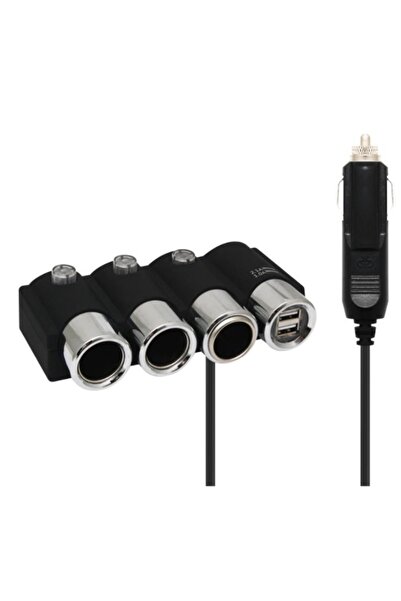 PRİZE Olesson 1508 12V Car Socket with 5 inputs 120 W black