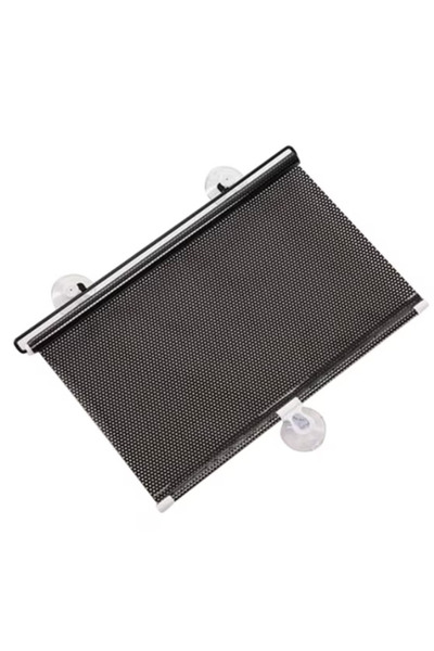 LILY Retractable car sunshade with suction cups, black, 68 cm x 125 cm
