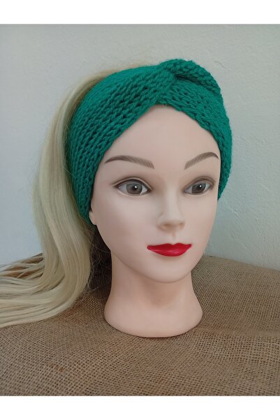 MARİANO VENANZİO Knitted Headband, Hand Knitted Twisted Bandana, Winter Half Beanie, Knitted Earmuff