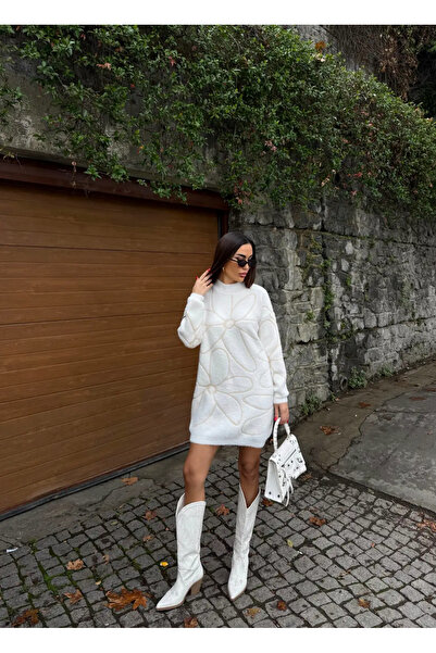 MODA Çiçek Desenli Yumuşak Dokulu Mini Elbise