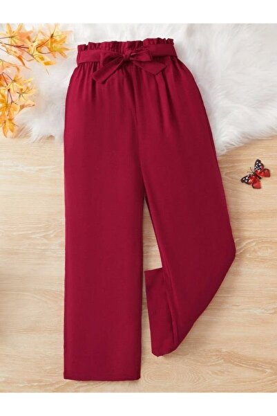 shop Pantaloni burgundy confortabili de vară