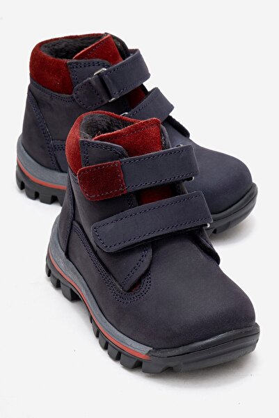 mnpc Erkek Çocuk Lacivert Hakiki Deri Suya Dayanıklı Anatomik İlk Adım Bot