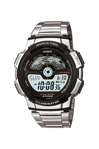 Casio Men's Digital Quartz Watch AE-1100WD-1AVDF - 44 mm - Silver