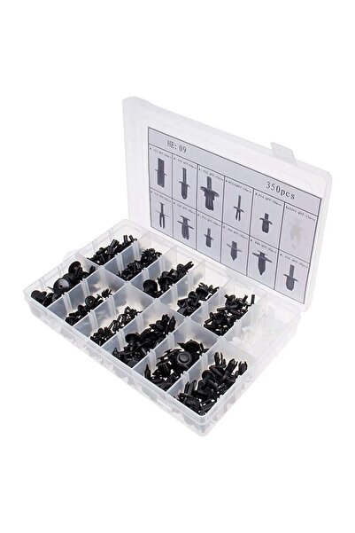 Jack Box of 350 Clips BMW / Benz / Volvo / Toyota / Mazda / GM Car Clips 12 Sizes