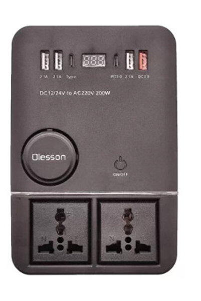 PRİZE Olesson 1661 220V/200W car inverter