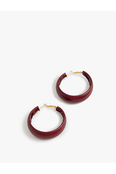 Koton Suni Deri Halka Küpe