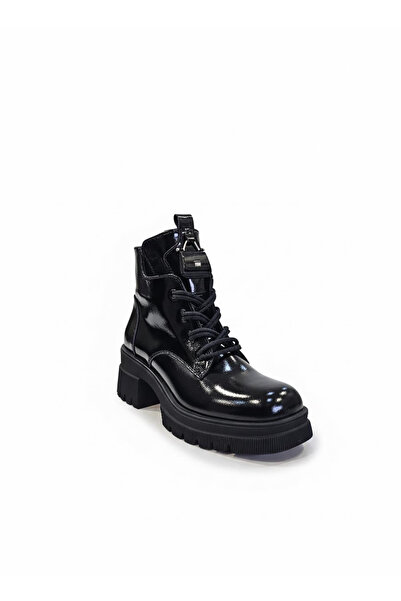 Ustalar Ayakkabı Çanta حذاء نسائي بكعب عالي من الجلد الأصلي المطلي باللون الأ...