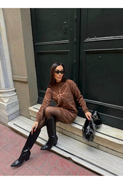 MODA Çiçek Desenli Yumuşak Dokulu Mini Elbise