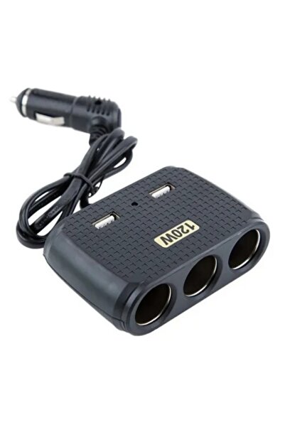 PRİZE Car socket with 5 outlets NO.1512 TIPLA 120W (2 x usb)