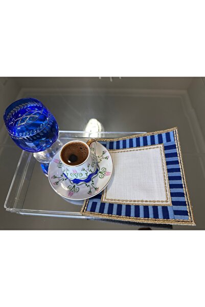 LİNDA MİA 2 Pack Dark Blue Cocktail Napkins