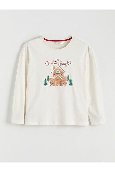 LC Waikiki Crew Neck Christmas Themed Women's Pajamas Set