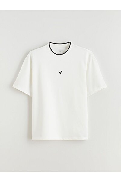 LC Waikiki Hanorac pentru bărbați, cu mânecă scurtă, cu guler rotund