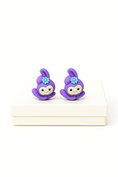 MakeWell Cloud Rainbow Unicorn Rabbit Non-Tarnish Antiallergic Earrings for Silver Needle Perforated Ears