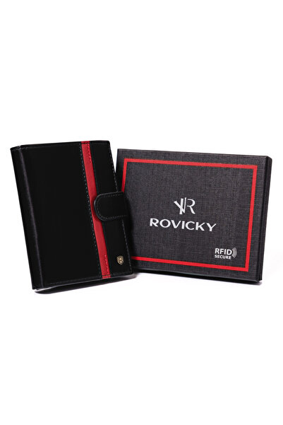 Other Elegant men's leather wallet with red accent - Rovicky