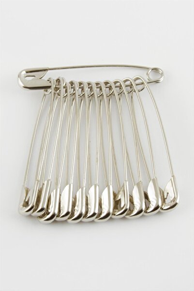 ZERO LAND MSA-SHOP 12 bucăți ace cu cârlig 7,5 cm - culoare argintie