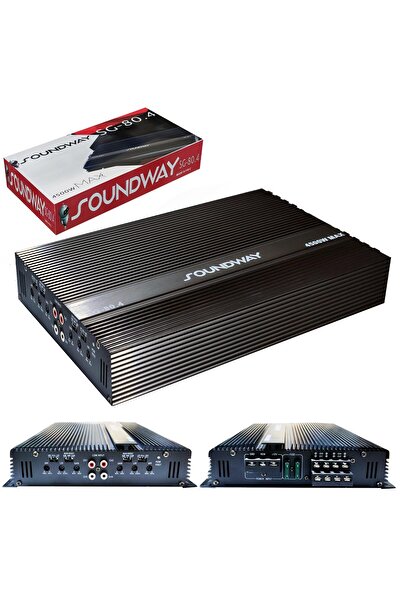 Soundway SG-80.4 Oto Anfi Stereo 4500 Watt 4 Kanal