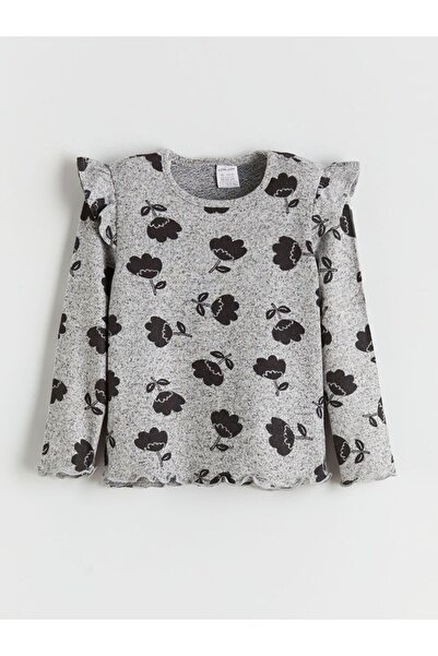 LC Waikiki Lcw baby bicycle collar floral girl baby t-shirt and leggings 2-piece set