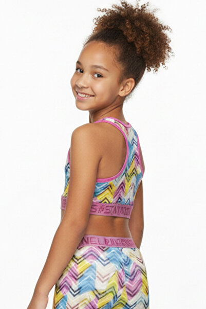 Colorinas Dashly Crop Atlet Printed Elastic