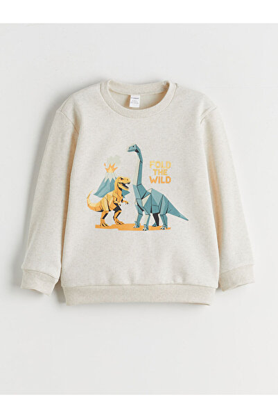 LC Waikiki Lcw Baby White Printed Male Child Long-Sleeve Sweatshirt