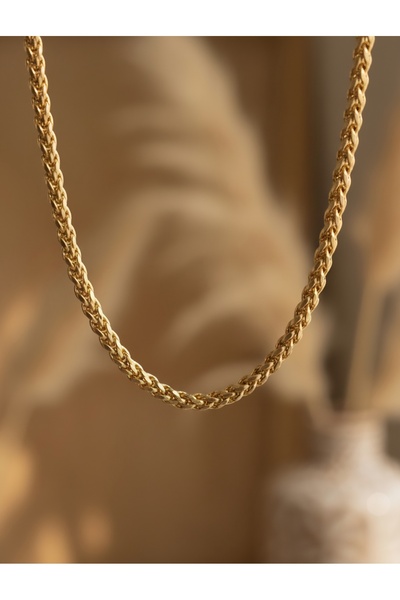 KMFashion 14K Altın Kaplama Kalın Halat burgu Zincir Kolye - Kararmaz, Ağır v...