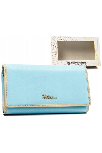 Other Spacious women's leather wallet with snap and zipper - Peterson