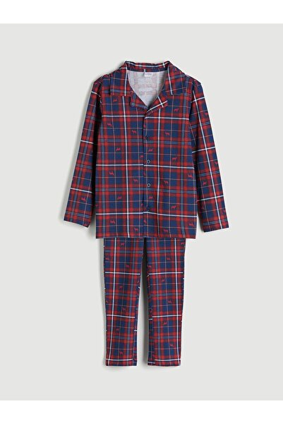 LC Waikiki Lcw Kids Shirt Collar Boy's Pajamas Set