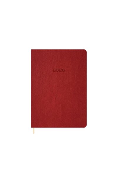KESKİN COLOR Keskin 2026-16*24 Daily Thermo Leather Agenda-Red