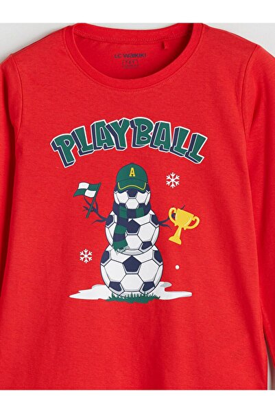 LC Waikiki Lcw Kids Crew Neck Printed Boys Pajamas Set