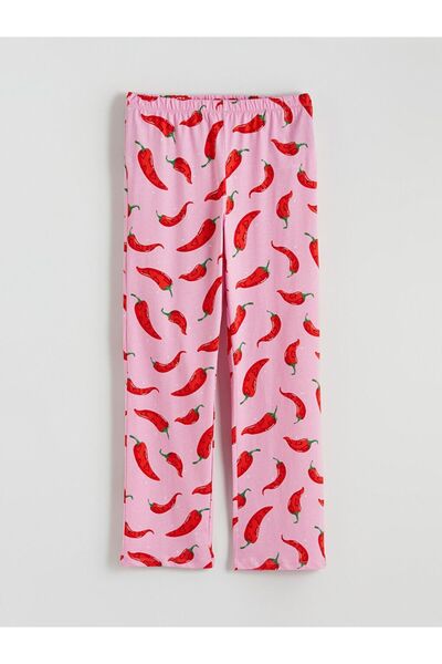 LC Waikiki Crew Neck Patterned Women's Pajamas Set