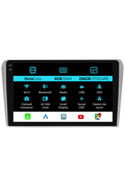 NavStore Dedicated Navigation Toyota Avensis (2002-2008), 9 Inch, 8Gb Ram, 256Gb Storage, Carplay