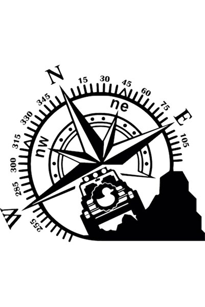 Oracal 651 Sticker Off Road, SUV Busola, Negru, 30 cm x 26 cm