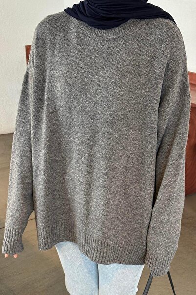 lamelif Πουλόβερ με χαλαρή υφή ανθρακί