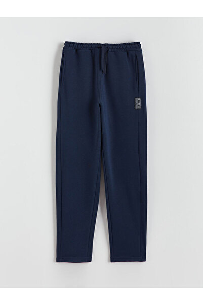 LC Waikiki Lcw Kids Navy Blue Elastic Waist Boys' Tracksuit Bottoms