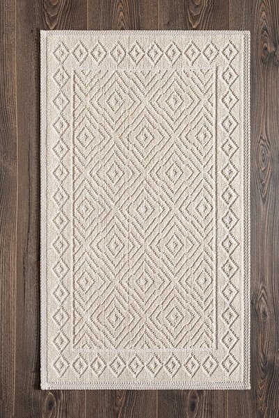 Cotto Home Sakura Sk008a Doğal Pamuk 2'li Banyo Paspas Seti 60x90 60x150cm Kaymaz Taban Makinada Yıkanabilir