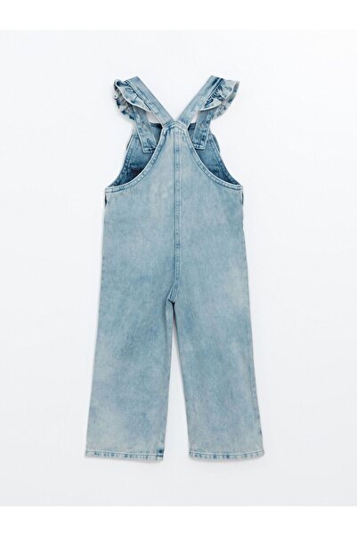 LC Waikiki Square Collar Baby Girl Jean Salopet