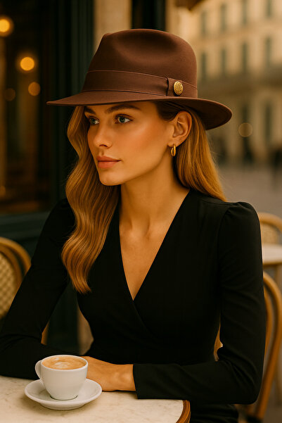 DESS DESIGN Brown Women's Panama Hat