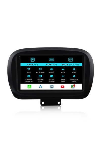 NavStore Dedicated Navigation Fiat 500x (2014-2020), 9Inch, 4Gb Ram, 64Gb Storage, Carplay