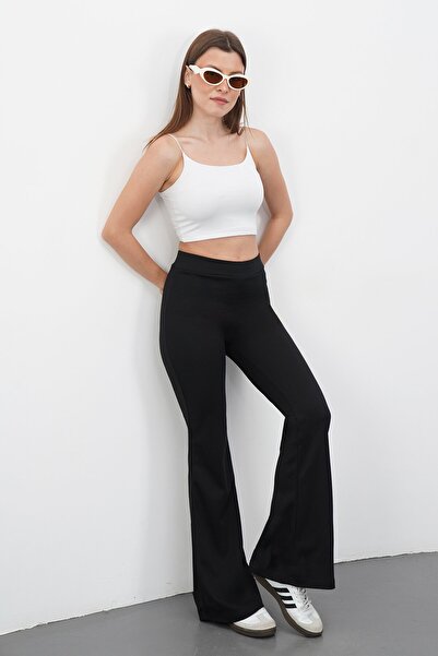 VAGGON Flared Buy Elasticated Scuba Pants