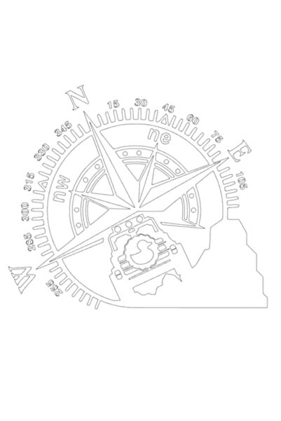 Oracal 651 Sticker Off Road, SUV Busola, Alb, 30 cm x 26 cm