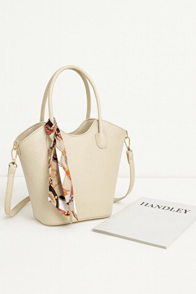 Handley Geantă de mână și de umăr cu detaliu eșarfă – Design elegant și rafinat