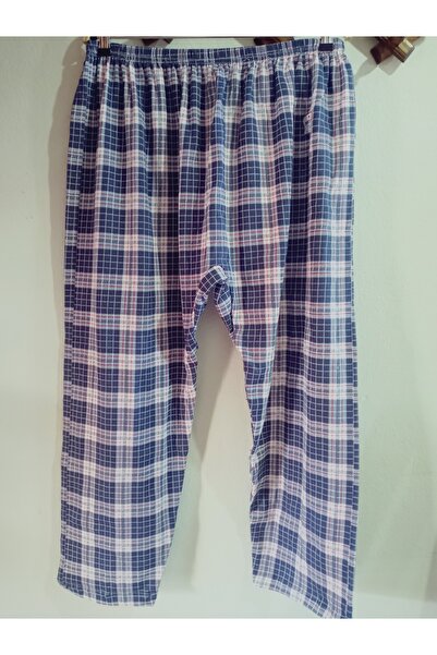 NETYILDIZ Elastic Waist, Ribbon Detail, High-Quality Cotton Yarn Woven Fabric Pajama Bottoms