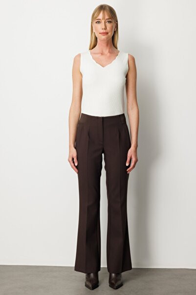 Ekol Buy Thick Elastic Flared Pants-1105