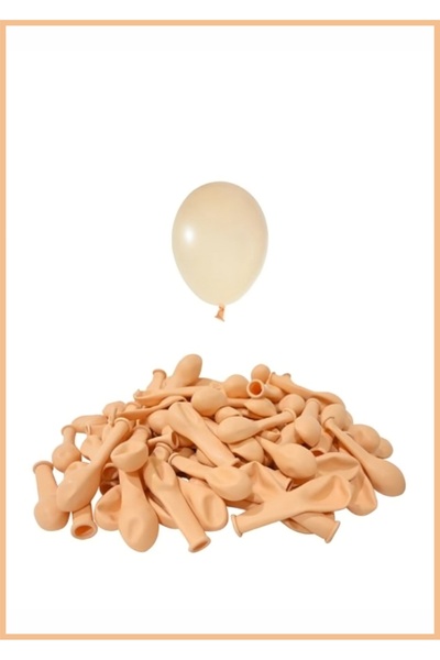 Doğumgünü Marketim 5 Inch (12 cm) Macaron Salmon Mini Balloon 10 Pieces