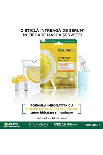 Garnier Set of 5 Vitamin C Sheet Masks for Face