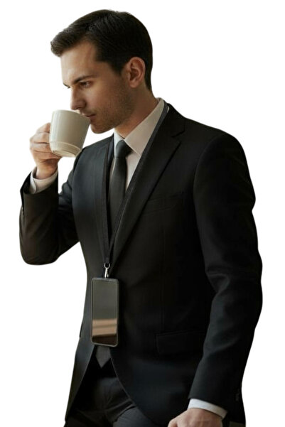 My Strape حزام رقبة للهاتف من الباراكورد الأسود متوافق مع جميع الأغطية