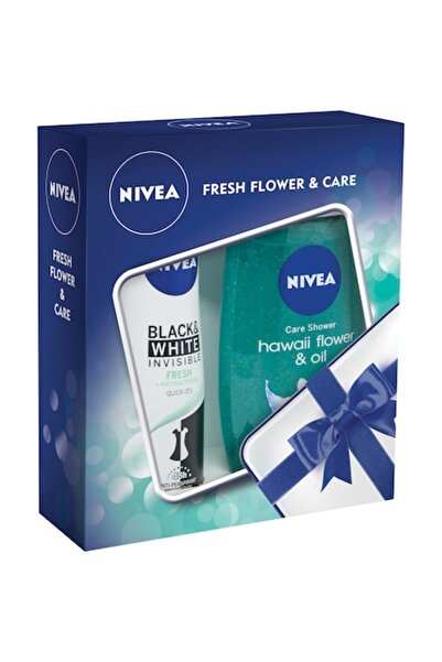 NIVEA Fresh Flower & Care Gift Set — Deodorant Spray 150 ml & Shower Gel 250 ml