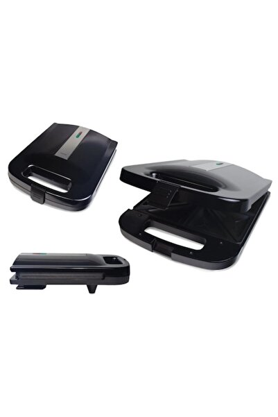 Huslog Triangle Sandwich Maker for 4 Sandwiches, 1400W, Black