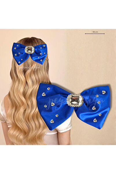 pegu baby collection أزرق بلون الكوبالت مشبك بتصميم خاص أوتوماتيكي من حجر الساتان الأزرق (الزفاف، الخطوبة، عيد الميلاد، الاحتفالات)013