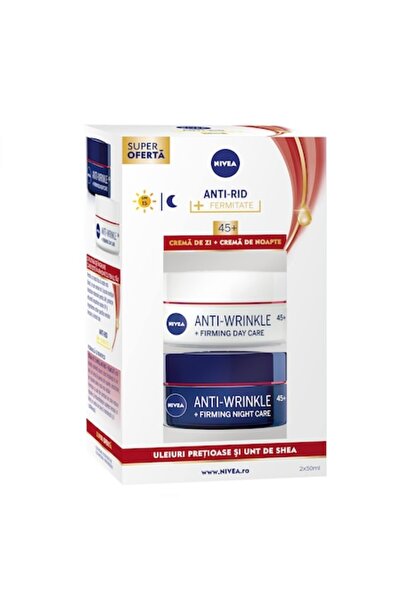 NIVEA Promo Pack: Anti-Wrinkle Day Cream 50 ml + Night Cream 50 ml (45+)